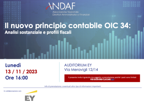 Il nuovo principio contabile OIC 34 – 13 novembre 2023